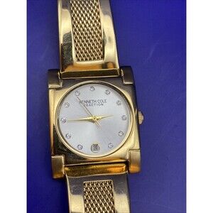 Kenneth Cole Reaction Gold Tone Square Ladies Watch